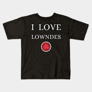 I LOVE LOWNDES | Alabam county United state of america Kids T-Shirt